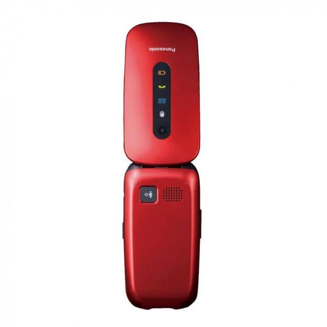 Teléfono móvil con tapa Panasonic KX-TU446EXR Rojo - Teléfono libre